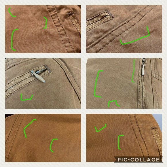 Prana S Hiking Outdoor Casual Shorts Zip Pockets Polyester Cotton Nylon Blend - Picture 8 of 10